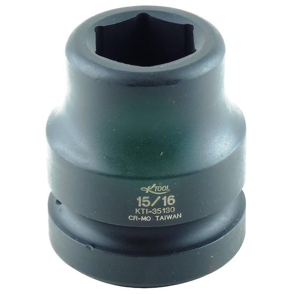 1" Drive Impact Socket black oxide, Standard, 6 pt., 1"Dr, 15/16
